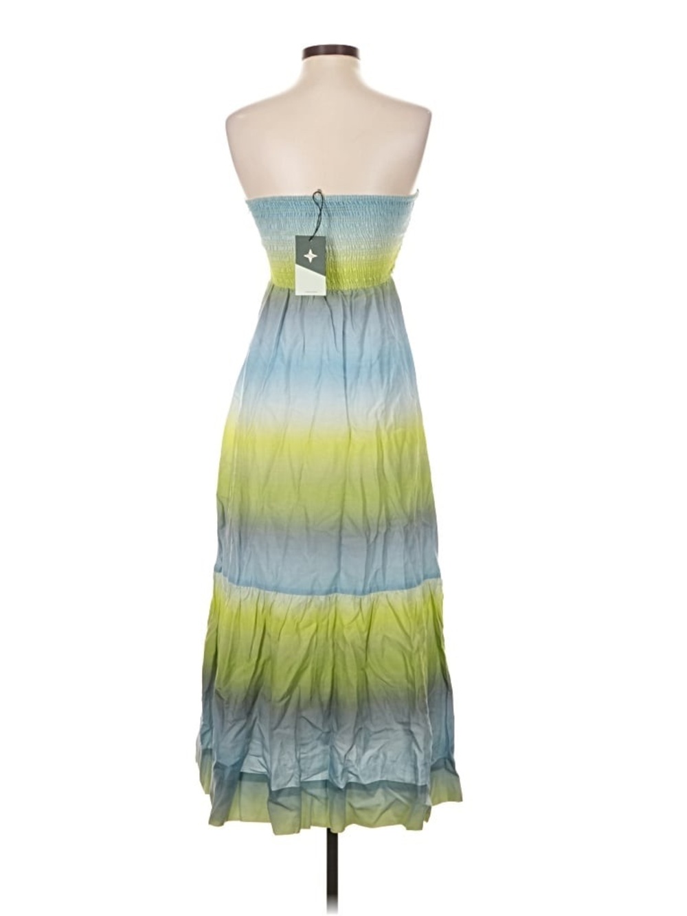 NWT Tuckernuck chartreuse and sky ombré Kaia dress - Picture 3 of 4